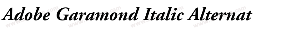 Adobe Garamond Italic Alternate字体转换
